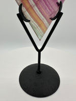 Rhombus Shaped Fluorite Carving with Stand #1