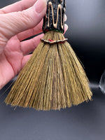 Tiger Eye, Amethyst & Red Jasper Decorative Crystal Broom with Crown