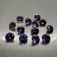 Round Purple 4mm Cz
