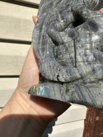 Labradorite Dragon Castle Carving
