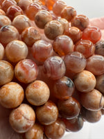 Fire Agate 6mm Bracelet Three Piece Set