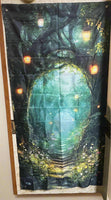 Enchanted Forest Pathway Door Cover Tapestry