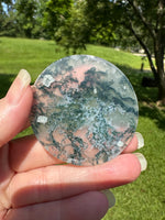 Moss Agate Polished Round Slice #4