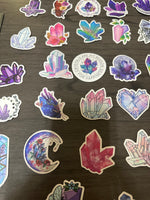 Gem & Crystal Stickers Set of 50
