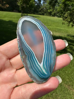 Dyed Blue/Teal Agate Slice #8
