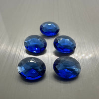 Manmade Blue 10x8mm Oval Set of 5