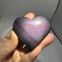Rainbow Sheen Obsidian Heart #2
