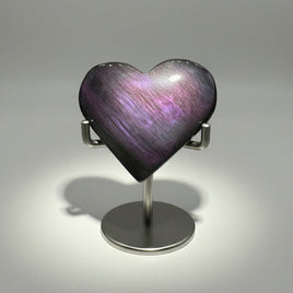 Rainbow Sheen Obsidian Heart #2
