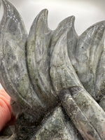 Labradorite Nine-Tailed Fox – Purple, Pink & Orange Flash