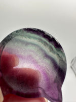 Cat Head Shape Rainbow Fluorite Bowl Carving #4