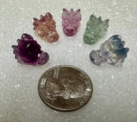 Mini Fluorite Dragon Head Carving