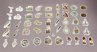 Vintage Past Stickers Set of 46