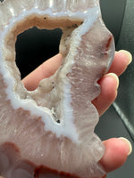 Druzy Agate Geode Indigenous-Inspired Profile Headdress Carving #10