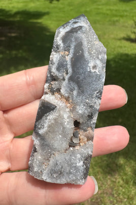 Black Chalcedony Sphalerite Obelisk Tower #9
