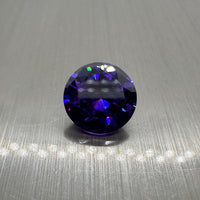 Purple Cz 10mm Round 7ct