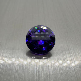 Purple Cz 10mm Round 7ct