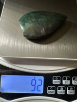 Ocean Jasper Polished Arrow Flame Freeform  #3 – Deep Green & Red Speckled – 92g