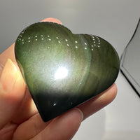 Rainbow Sheen Obsidian Heart #7