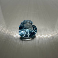 Blue Topaz 10mm Heart Laser Cut 3.55ct