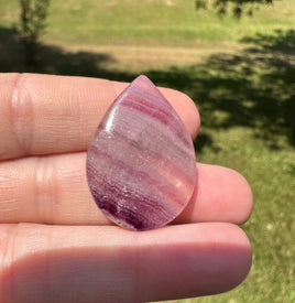 Pear Shape Candy Fluorite Cabochon #19