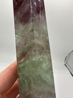 Large Fat Watermelon Fluorite Tower #2