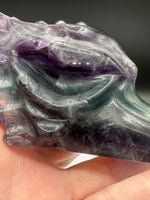 Rainbow Fluorite Dragon Head Carving #12 – 372g