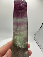 Large Fat Watermelon Fluorite Tower #1