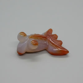 Carved Carnelian Agate Goldfish #4