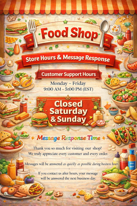 Business Hours Layout Image Food