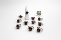Natural Purple Lepidolite Rings