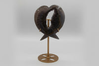 Amethyst Agate Heart Wings Carving with Stand #1