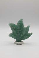 Green Aventurine Cannabis Leaf Carving #5