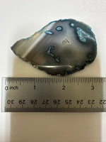 Dyed Blue/Teal Agate Slice #7