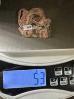 Rhodochrosite Slab #7 – Pink Banded Rhodochrosite with Black Matrix & Natural Cavities