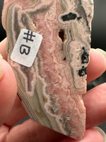 Rhodochrosite Slab #13 – Natural Pink Banded Rhodochrosite Mineral Specimen