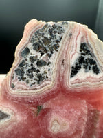 Rhodochrosite Slab #1 – Rose Pink Banded Polished Collector Specimen