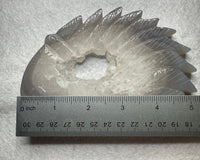Druzy Agate Geode Indigenous-Inspired Profile Headdress Carving #5