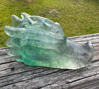 Fluorite Dragon Head Carving #23
