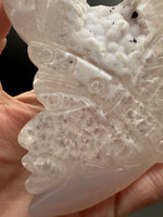 Druzy Agate Geode Indigenous-Inspired Profile Headdress Carving #3