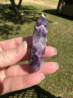 Double Terminated Chevron Amethyst Point #11