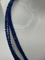 Natural 2mm Lapis Lazuli Faceted Necklaces