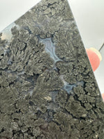 Free Form Pyrite Flowers Symbiosis Mixed Agate Slab #3