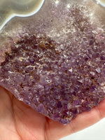 Large Amethyst Dendritic Agate Heart with Stand #3