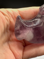 Natural Purple Fluorite Dragon Head Carving #4 – 439g
