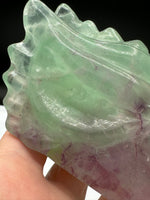 Rainbow Fluorite Dragon Head Carving #5 – 402g