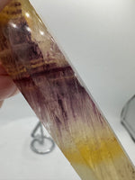 Carved Fluorite Scepter with Rainbows #4
