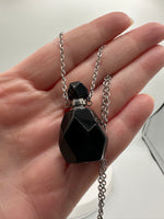 Black Obsidian Perfume/Essential Oil Bottle Necklace