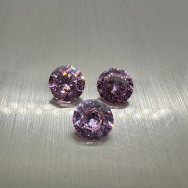 Round Pink 7mm Cz