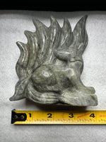 Labradorite Nine-Tailed Fox – Purple, Pink & Orange Flash