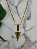 Goldtone Arrowhead Pendant and Chain